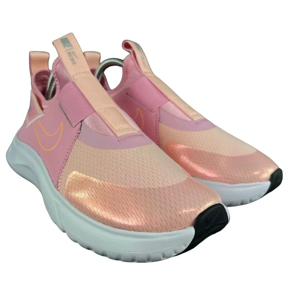 Nike Flex Plus SE Pink Orange White Running Shoes DJ2980-600 Youth Size 6